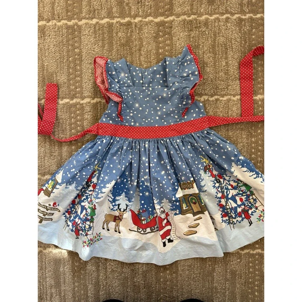 Eleanor Rose Catalina Dress Girls 4-5 Christmas Santa North Pole Holiday